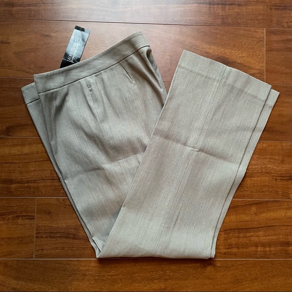 New LAFAYETTE 148 Wool Trouser Tan Gray Dress Pants Size Petite 10 NWT - Picture 15 of 15